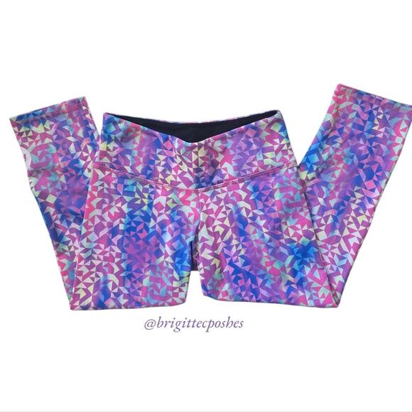 FLYWHEEL Cropped Pink Multi-colored Legging - Picture 1 of 6